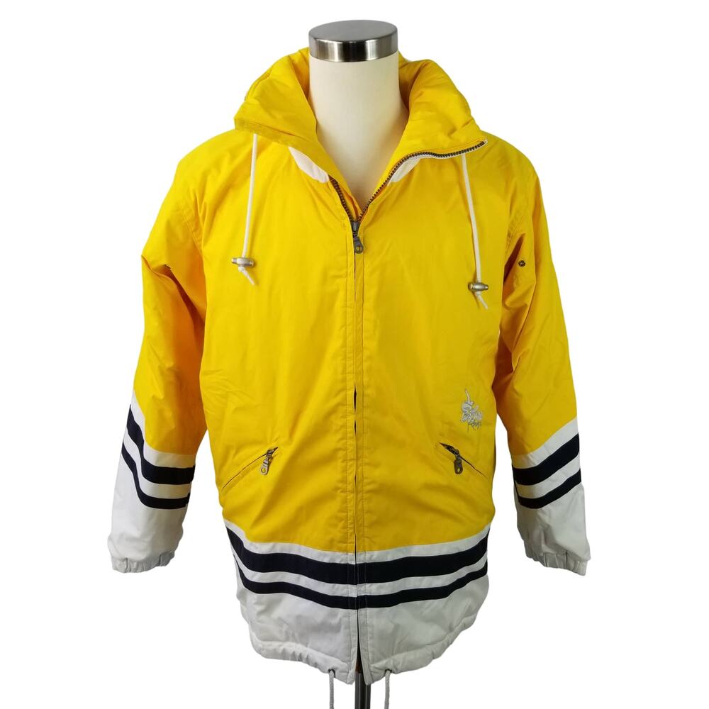 Board Ragz Yellow White Black Snowboard Activewear Jacket Coat Lined Vintage 8